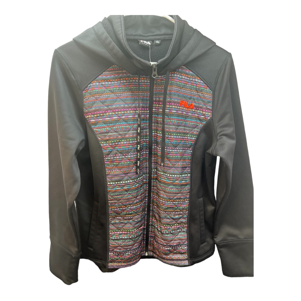 Fila womens size L Runswift printed micro fleece jacket